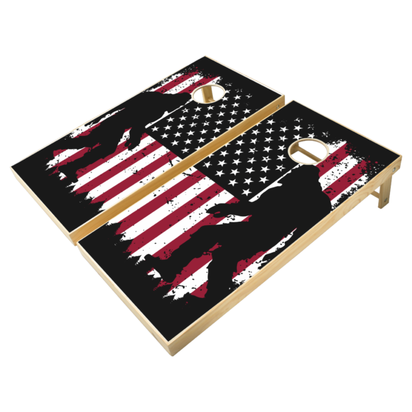 Patriotic Big Foot and American Flag Cornhole Set - Image 2