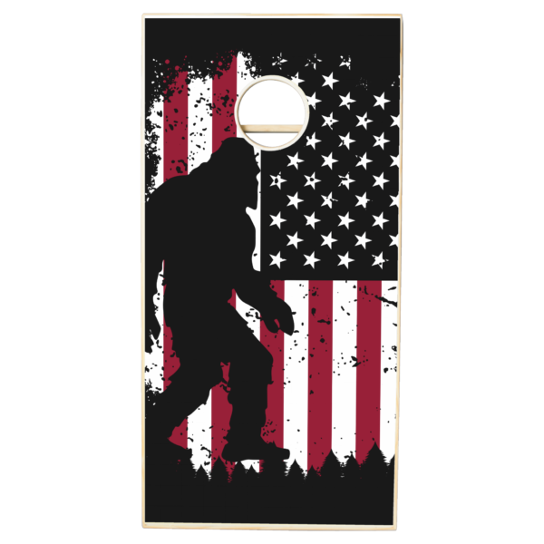 Patriotic Big Foot and American Flag Cornhole Set - Image 4