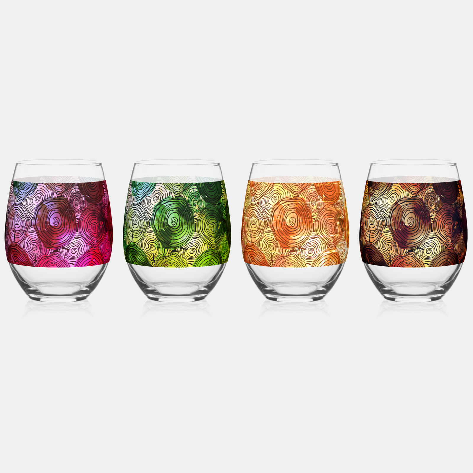 Colorful stemless wine glasses - Image 3