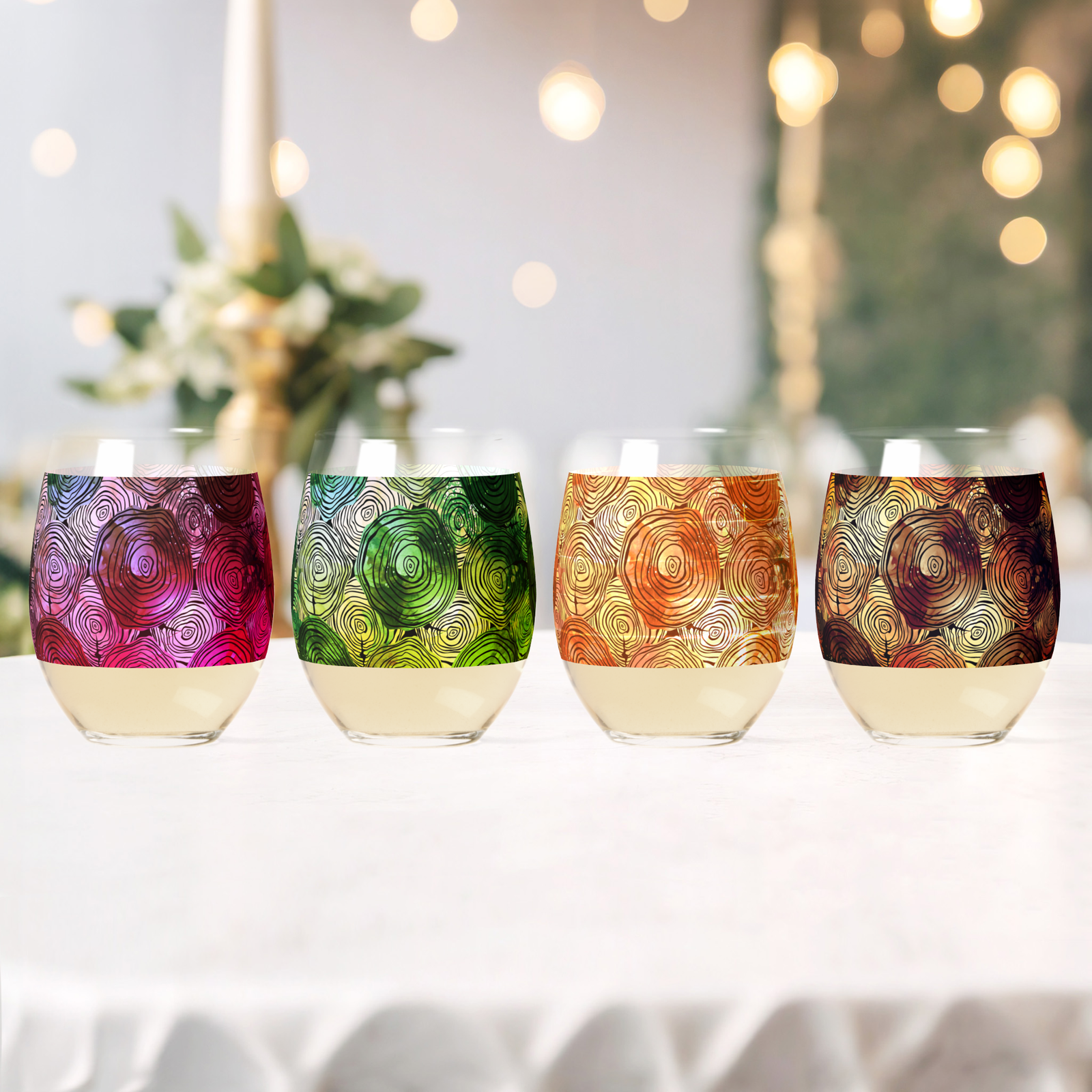 Colorful stemless wine glasses - Image 5