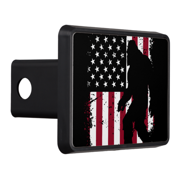 Bigfoot and USA Flag Trailer Hitch Cover - Image 8