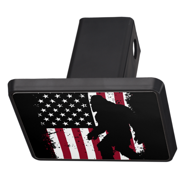 Bigfoot and USA Flag Trailer Hitch Cover - Image 9