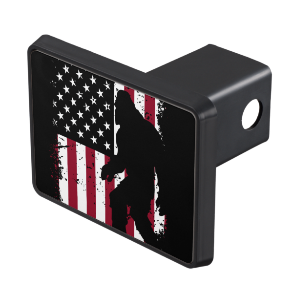 Bigfoot and USA Flag Trailer Hitch Cover - Image 6