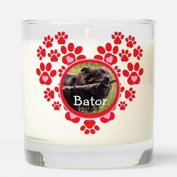 Custom Paw and Heart Shaped Candle - Image 3