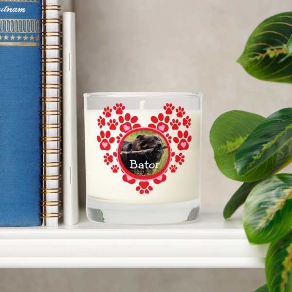 Custom Paw and Heart Shaped Candle - Image 4