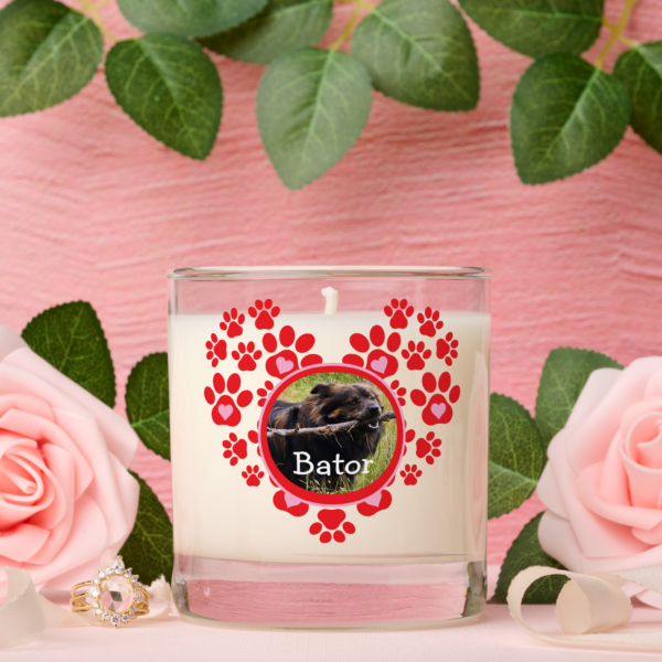 Custom Paw and Heart Shaped Candle - Image 5