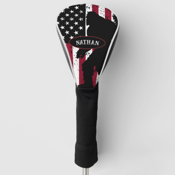 Patriotic Bigfoot Golf Head Cover