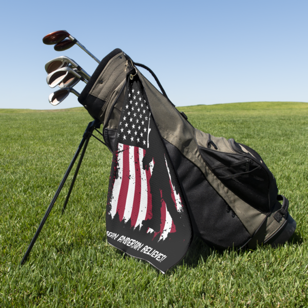 Patriotic Bigfoot Golf Towel - Image 2