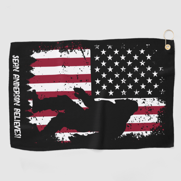 Patriotic Bigfoot Golf Towel - Image 4