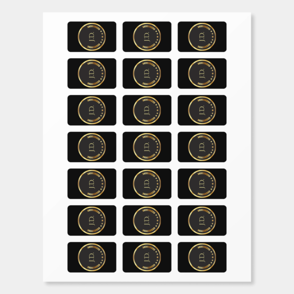 Monogrammed Gold and Black Matches - Image 7