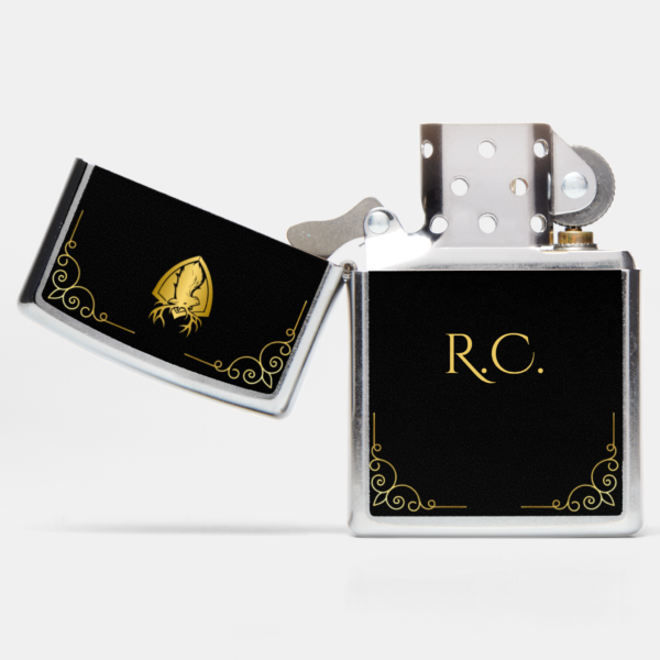 Black and Gold Stag Zippo Lighter - Image 6